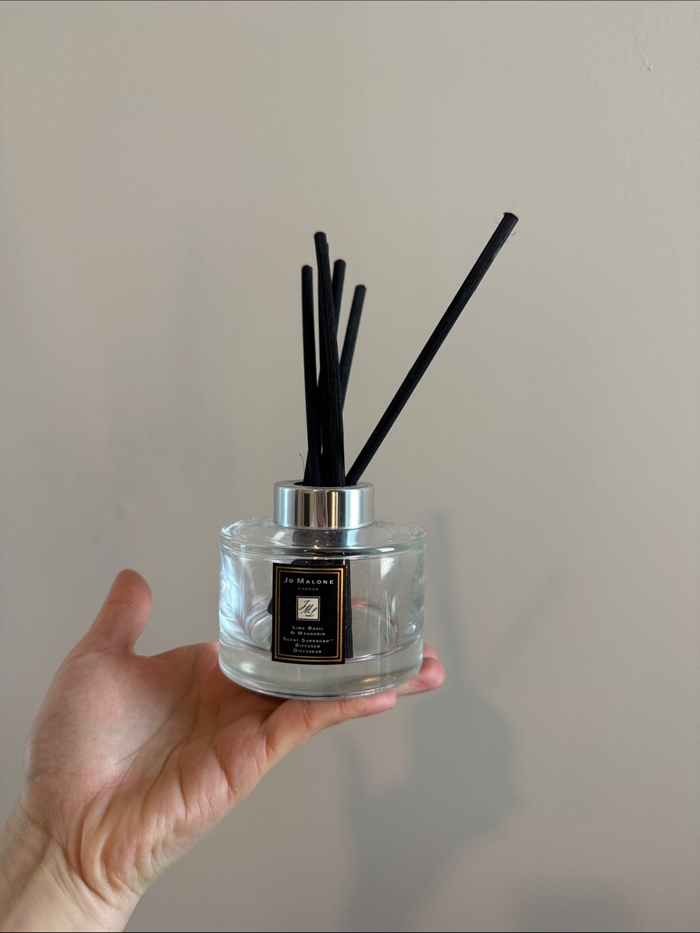 Jo Malone Clear Glass Diffuser with Black Reeds